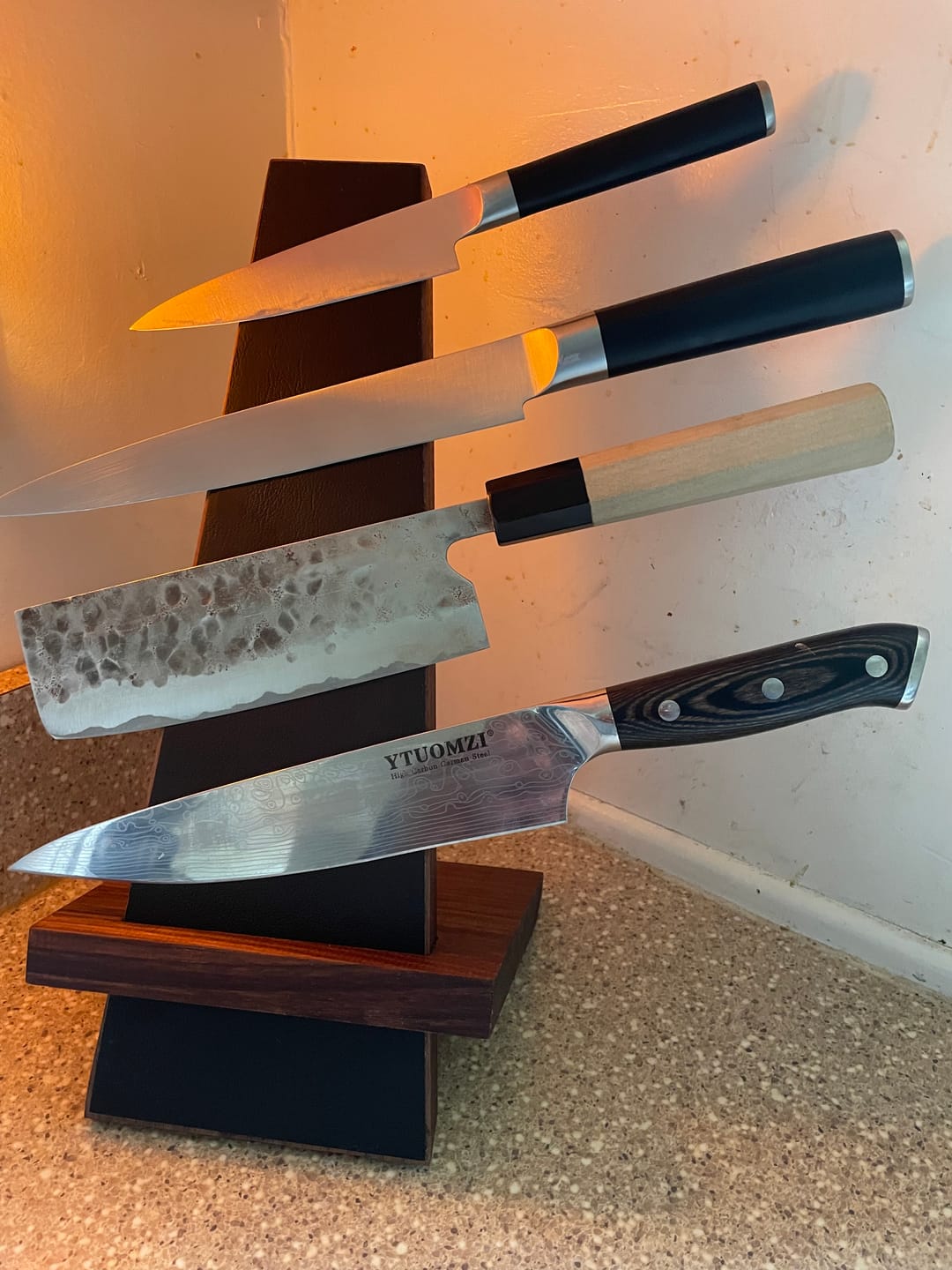 Customer photo review of Black Leather Tilt Stand