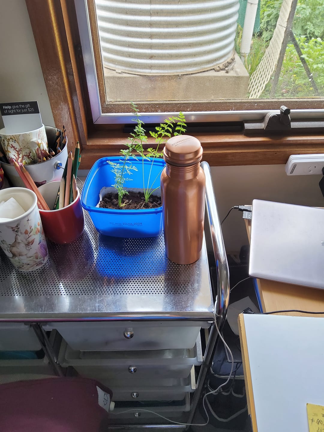 Customer photo review of Matte Copper Water Bottle