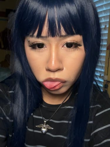 Customer photo review of Glommy's Dollie Darknight Black Contact Lenses(12 months of use)