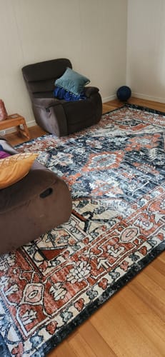 Customer photo review of Anatolia Lydia Traditional Terracotta & Black Rug