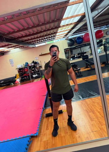 Customer photo review of Training Sport Tee - Army Green