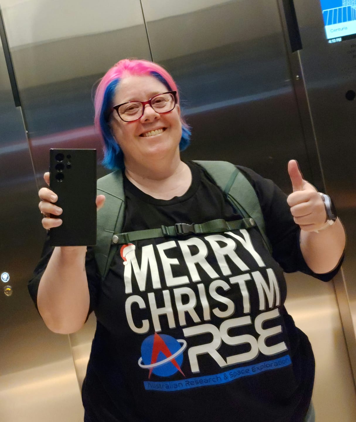 Customer photo review of A.R.S.E. Christmas Tee