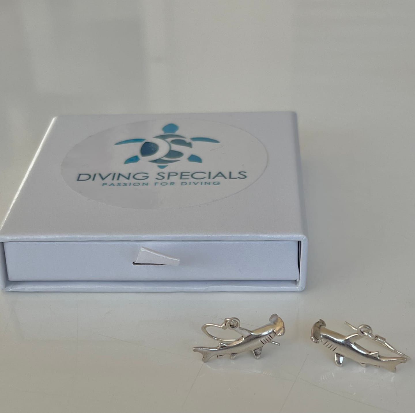 Customer photo review of Hammerhead Shark Earrings: 925 Real Silver