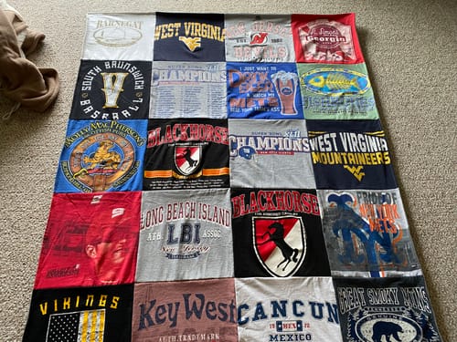 T-shirt quilt featuring vikings by CAROL from NJ