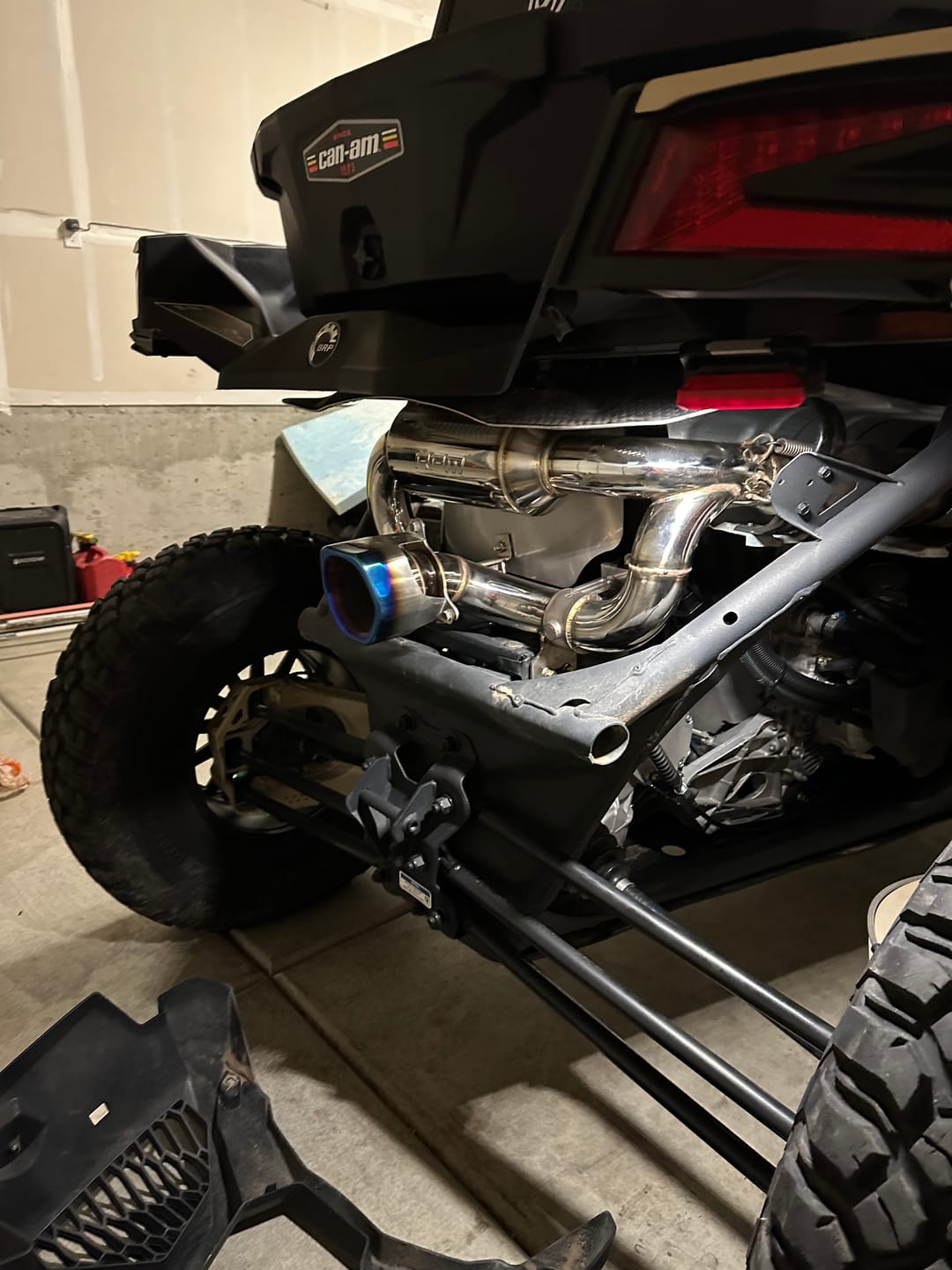 Customer photo review of RPM-SxS X3 E-VALVE Slip On Exhaust Sport Muffler Can Am Maverick X3 Turbo R & RR 2017-2024