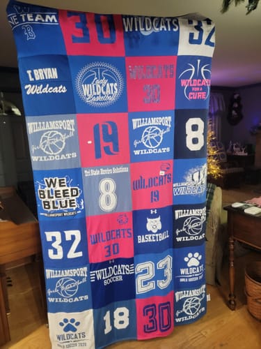 Customer photo review of Classic T-Shirt Blanket