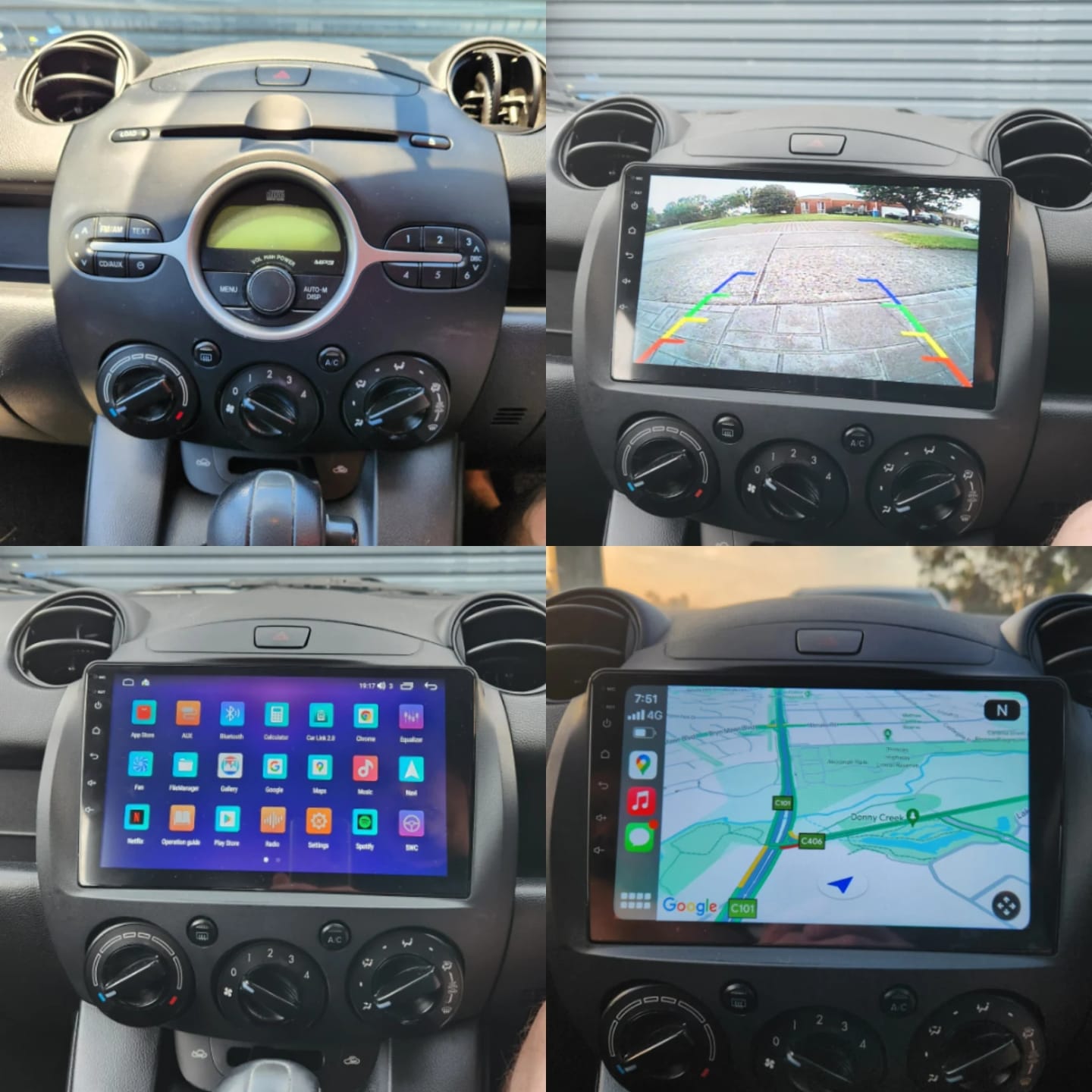 Customer photo review of 9" Mazda 2 07'- 14' Head Unit Upgrade Kit (CarPlay)