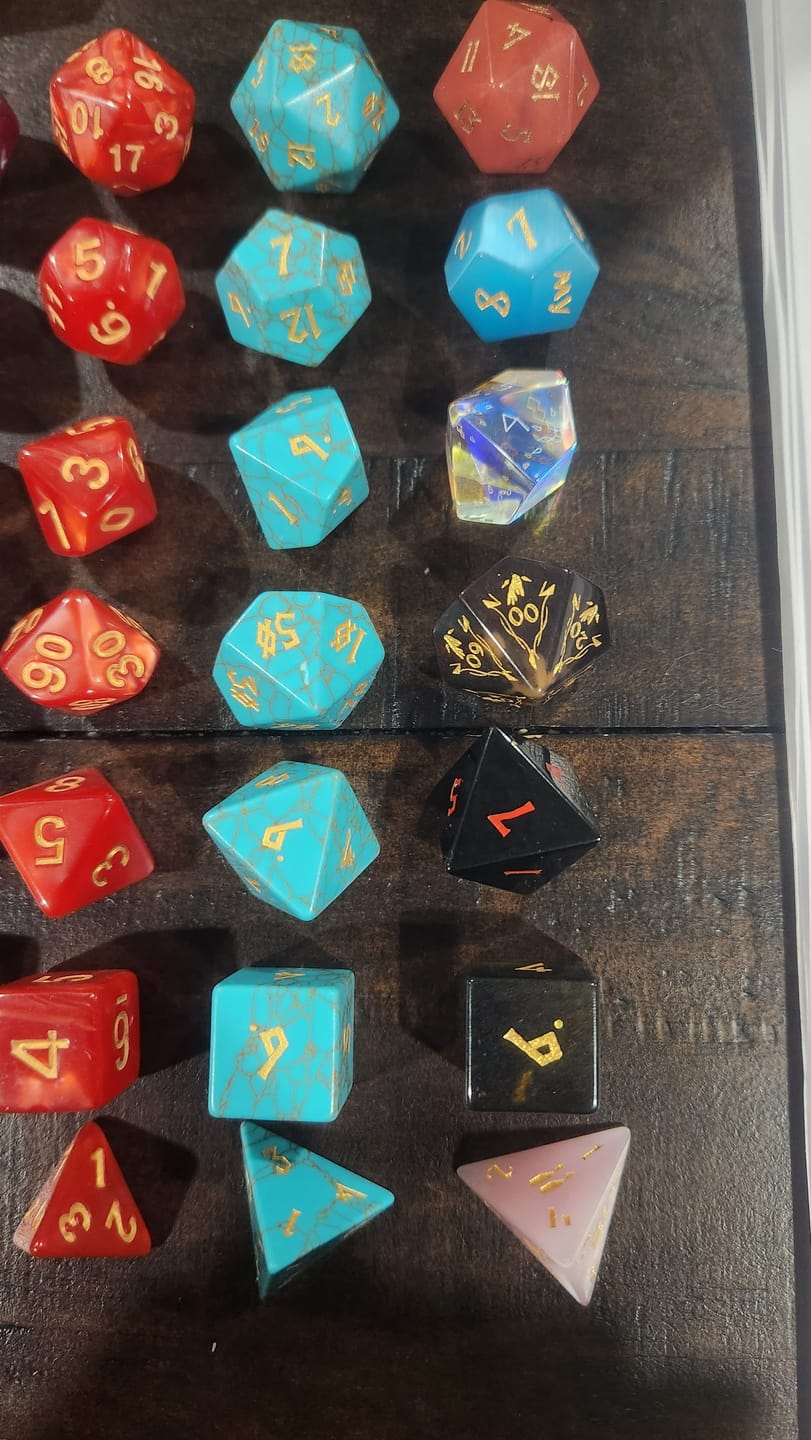 Customer photo review of Mystery Stone *Mixed* Dice Set