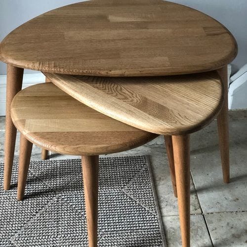 Customer photo review of Ercol Style Solid Kestane Üçlü Orta Sehpa Takımı