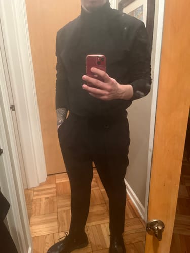 Customer photo review of RT No. 4451 SLIM TAPERED CASUAL PANTS