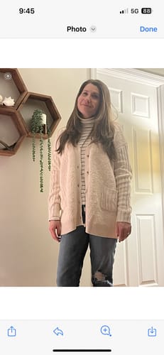 Customer photo review of Dreamy Sherpa Cardigan