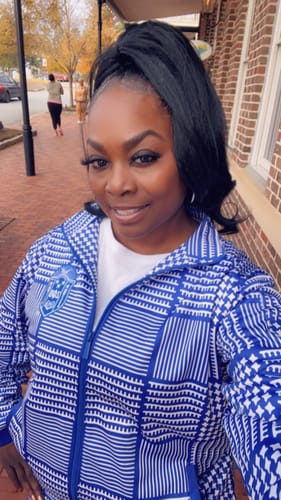 Customer photo review of Zeta  Houndstooth Track Jacket