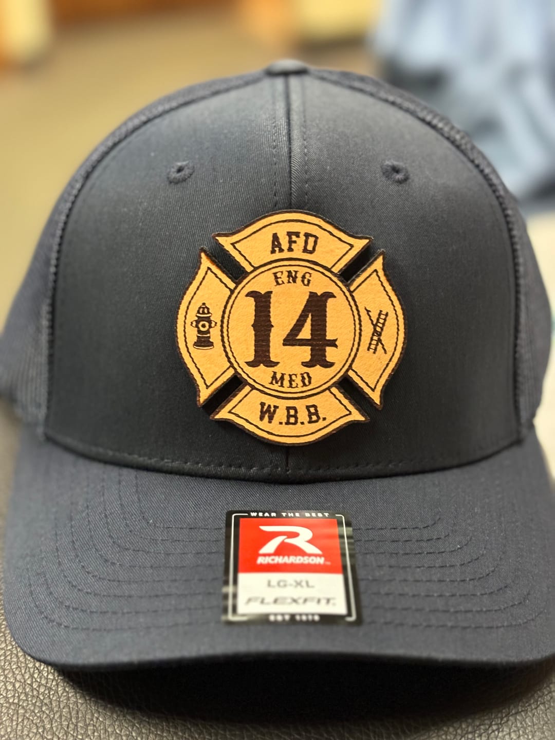 Customer photo review of Custom Maltese Leather Patch Hat