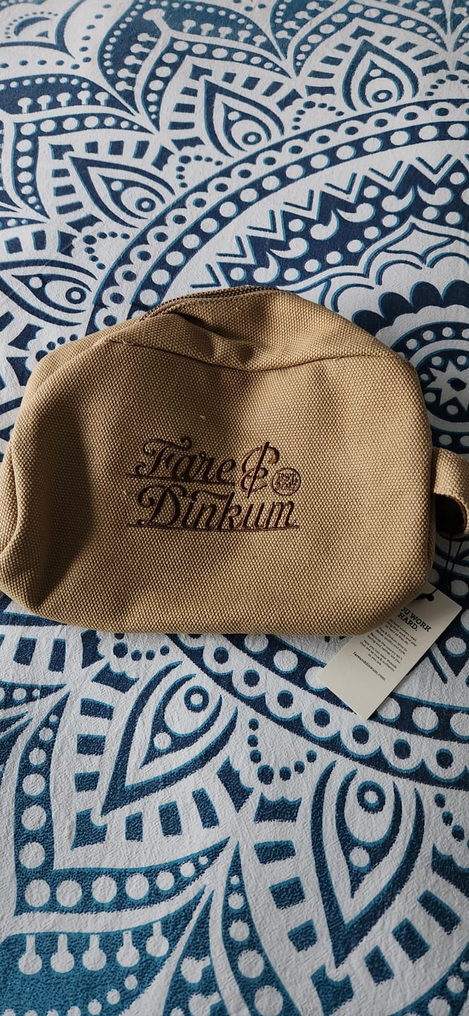Customer photo review of Hancock Toiletry Bag Tan