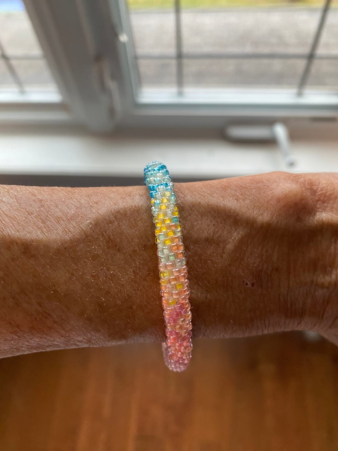 Customer photo review of Vivid Rainbow Confetti Ombré