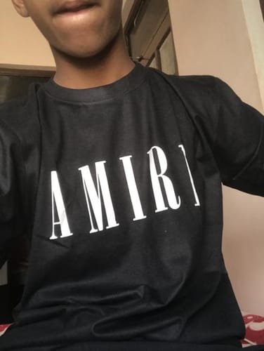 Customer photo review of AMIRI Logo-Print Cotton-Jersey T-Shirts