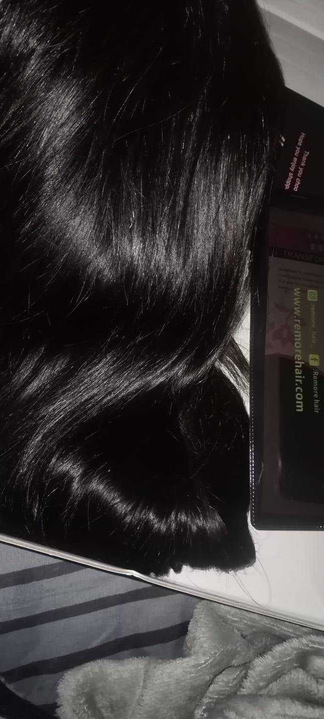 Customer photo review of Peruvian Full Lace Front 30 inch Wig