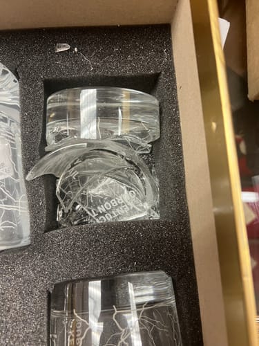 Customer photo review of Constitution of the United States Patriotic Decanter Whiskey Glass Gift Set - 5 Piece Set - Premium Gift Box - USA Made Glasses