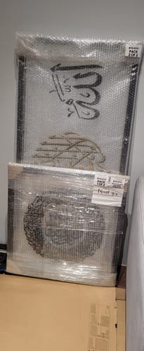 Customer photo review of Kalimah Tayyibah + Allah, Muhammad on Clear acrylic (Ready Stock) - 22inch by 50 inch