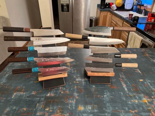 Customer photo review of Black Leather Tilt Stand