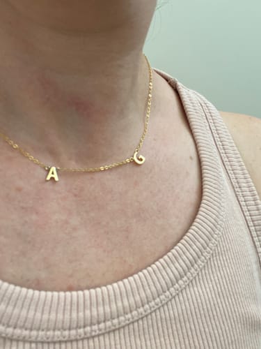 Customer photo review of The Original Letter Necklace