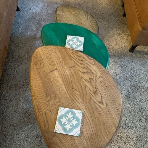 Customer photo review of Ercol Style Masif Meşe Üçlü Orta Sehpa Takımı