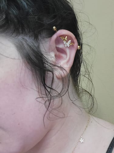 Customer photo review of Double Butterfly Linked Chain Industrial Barbell