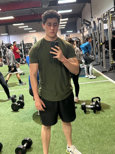Customer photo review of Training Sport Tee - Army Green