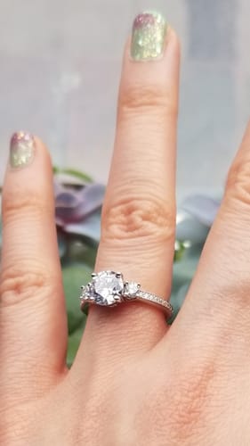 Customer photo review of 3-Stone 1.25ct CZ Ring in Sterling Silver