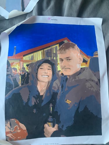 Customer photo review of Custom Paint By Numbers Kit - Upload Your Photo - Brush Set Included