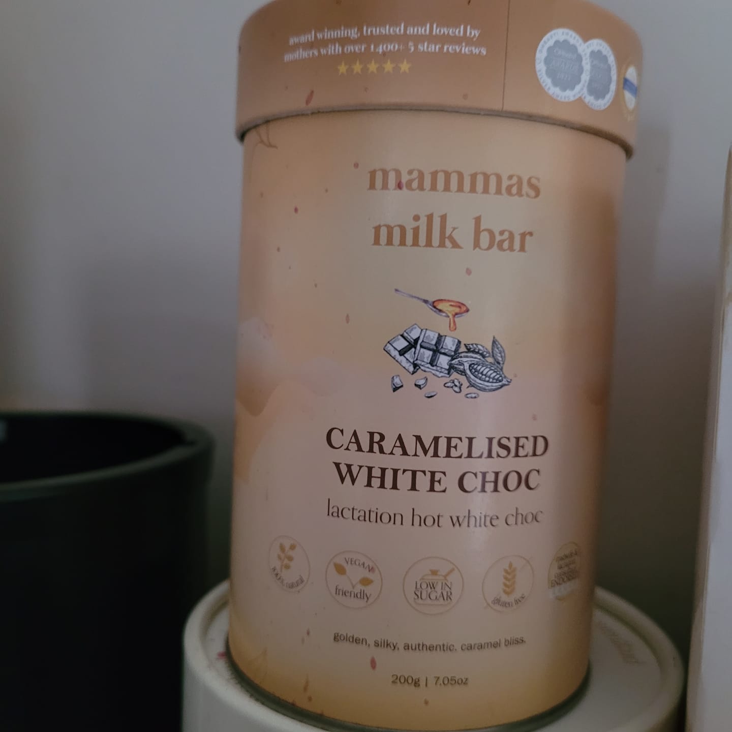 Customer photo review of Lactation Caramelised White Hot Chocolate