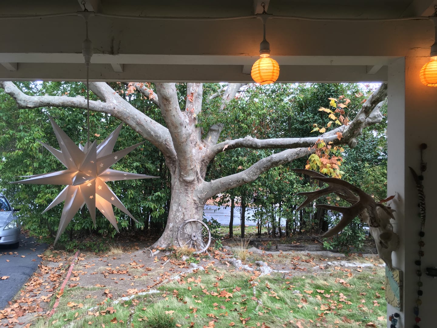 Customer photo review of 20" White Moravian Weatherproof Star Lantern Lamp, Multi-Point Hanging Decoration