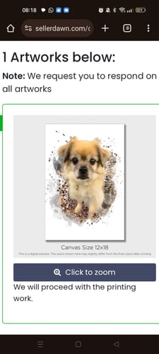 Customer photo review of Personalized Pet Art - Canvas