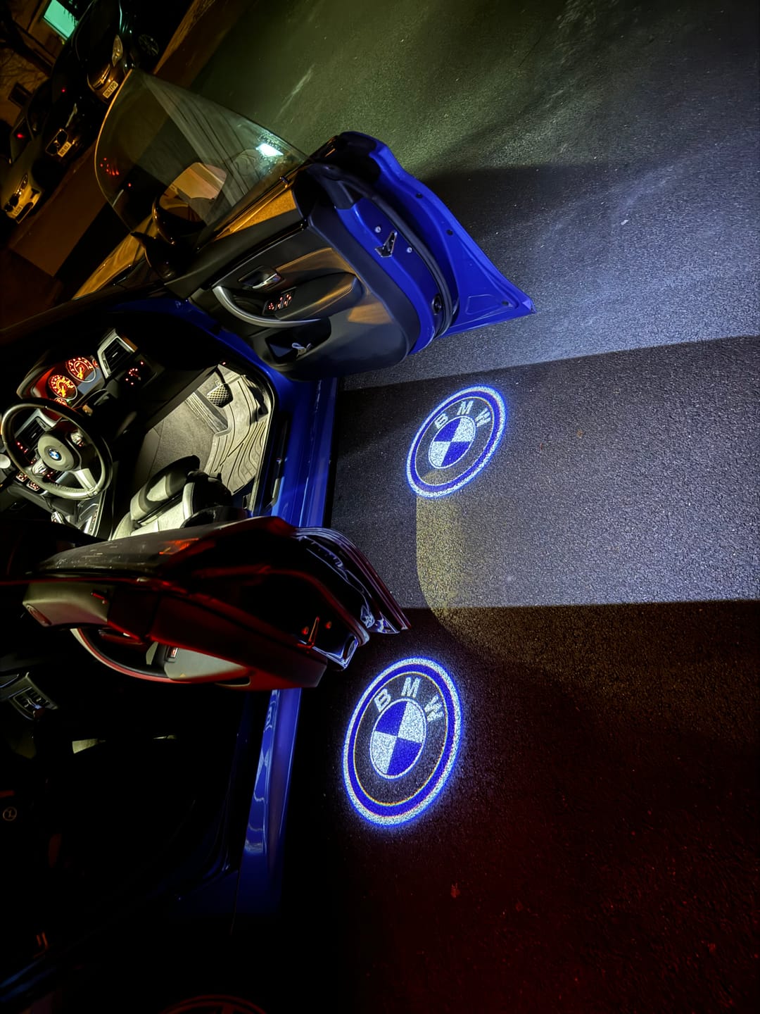 Customer photo review of EuroLuxe BMW LED Car Door Welcome Logo Shadow Lights | E/F Chassis