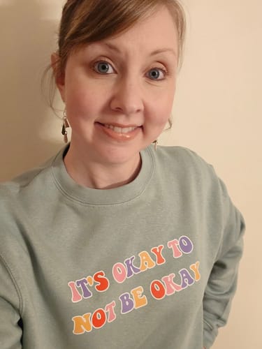 Customer photo review of It's Okay Crewneck
