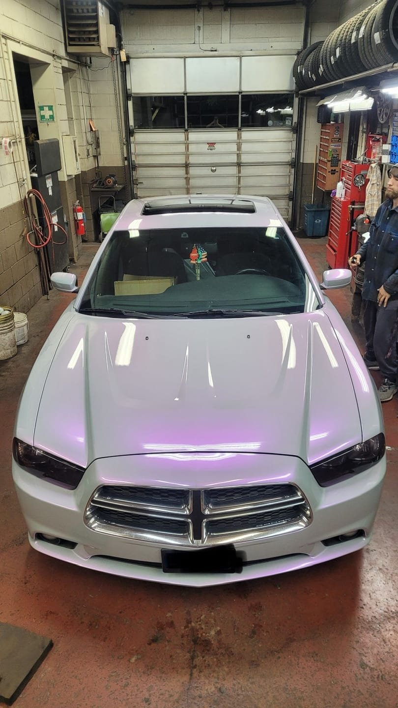 Customer photo review of Candy Metallic Gray Purple vinyl wrap