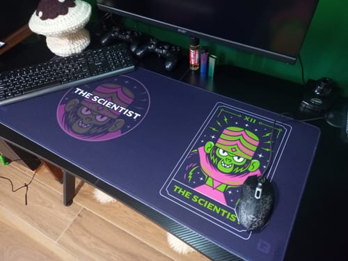 Customer photo review of The Scientist Monkey Tarot Card