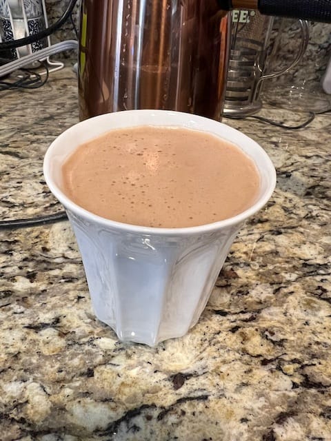 Customer photo review of Orange Supermilk Hot Chocolate Flakes