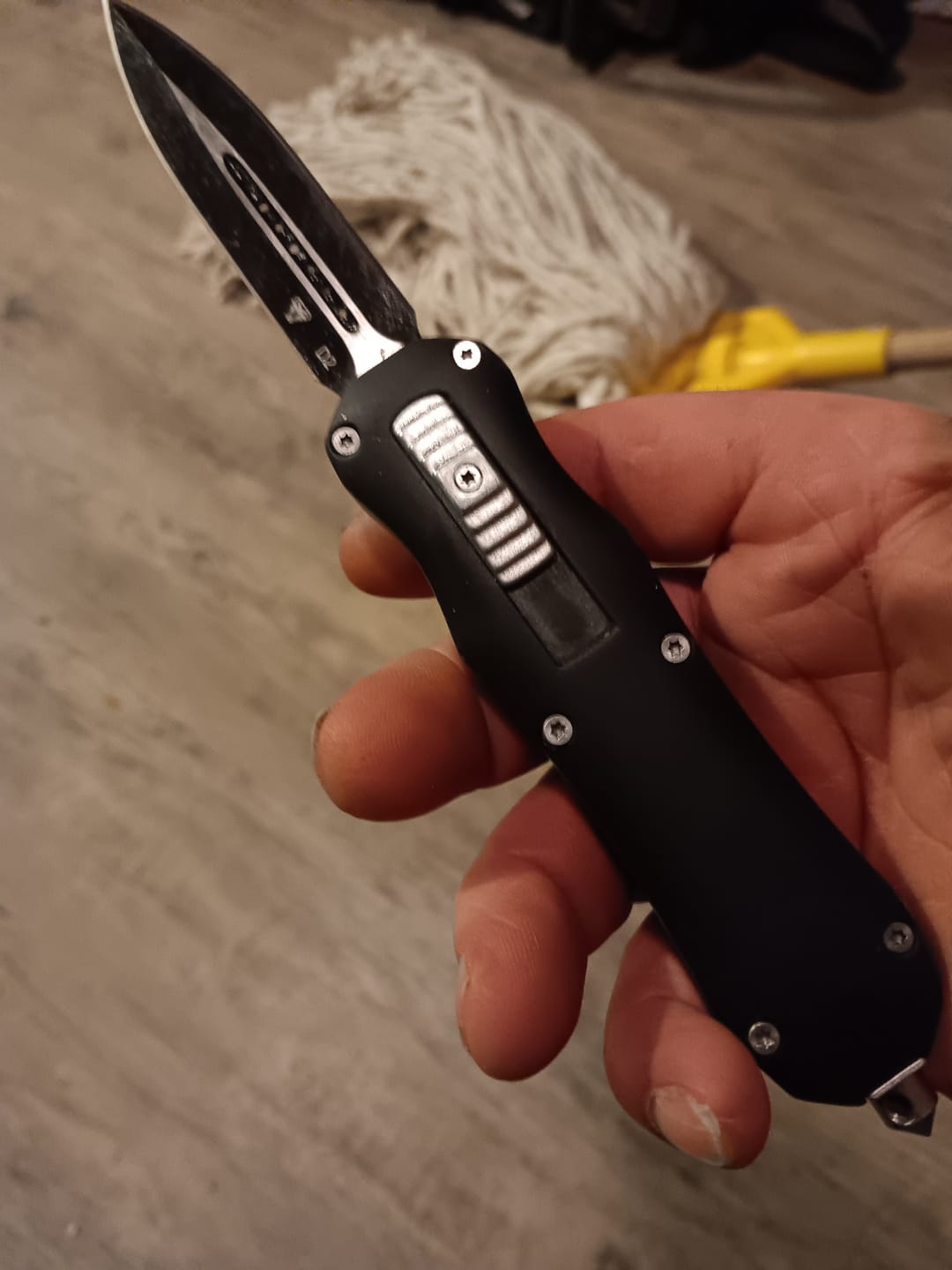 Customer photo review of Black Reaper OTF Knife