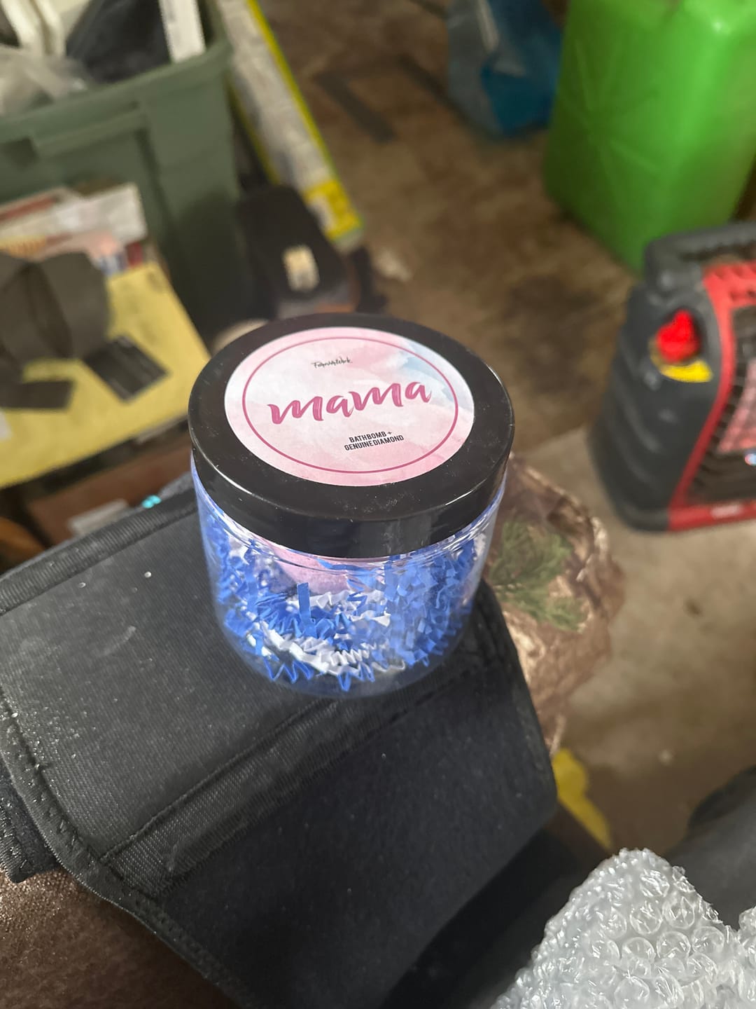 Customer photo review of Mama Bear Luxury Bath Bomb + Genuine Diamond