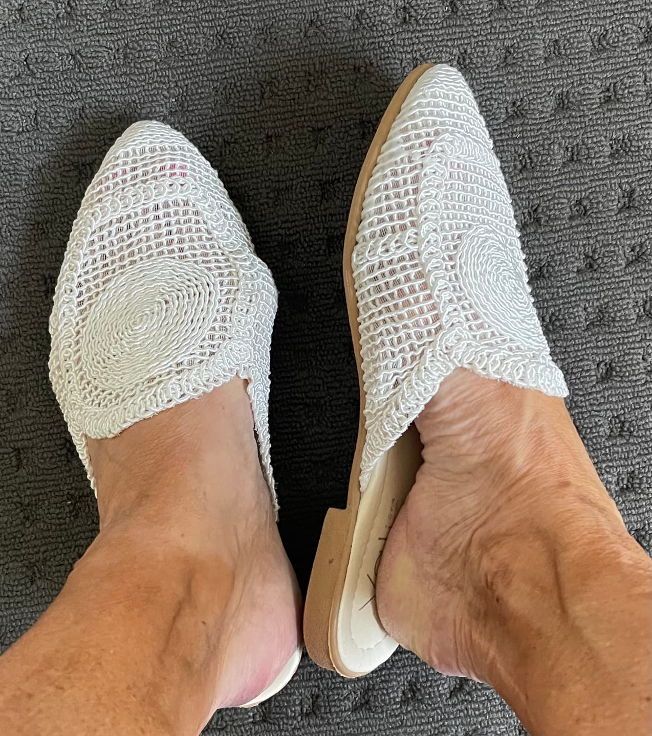 Customer photo review of Ani Crochet Mules