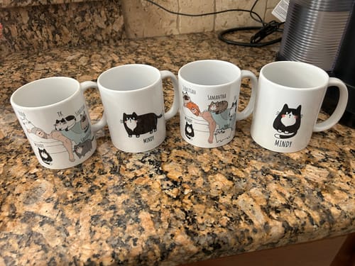 Customer photo review of Personalized Cat Dad Mug