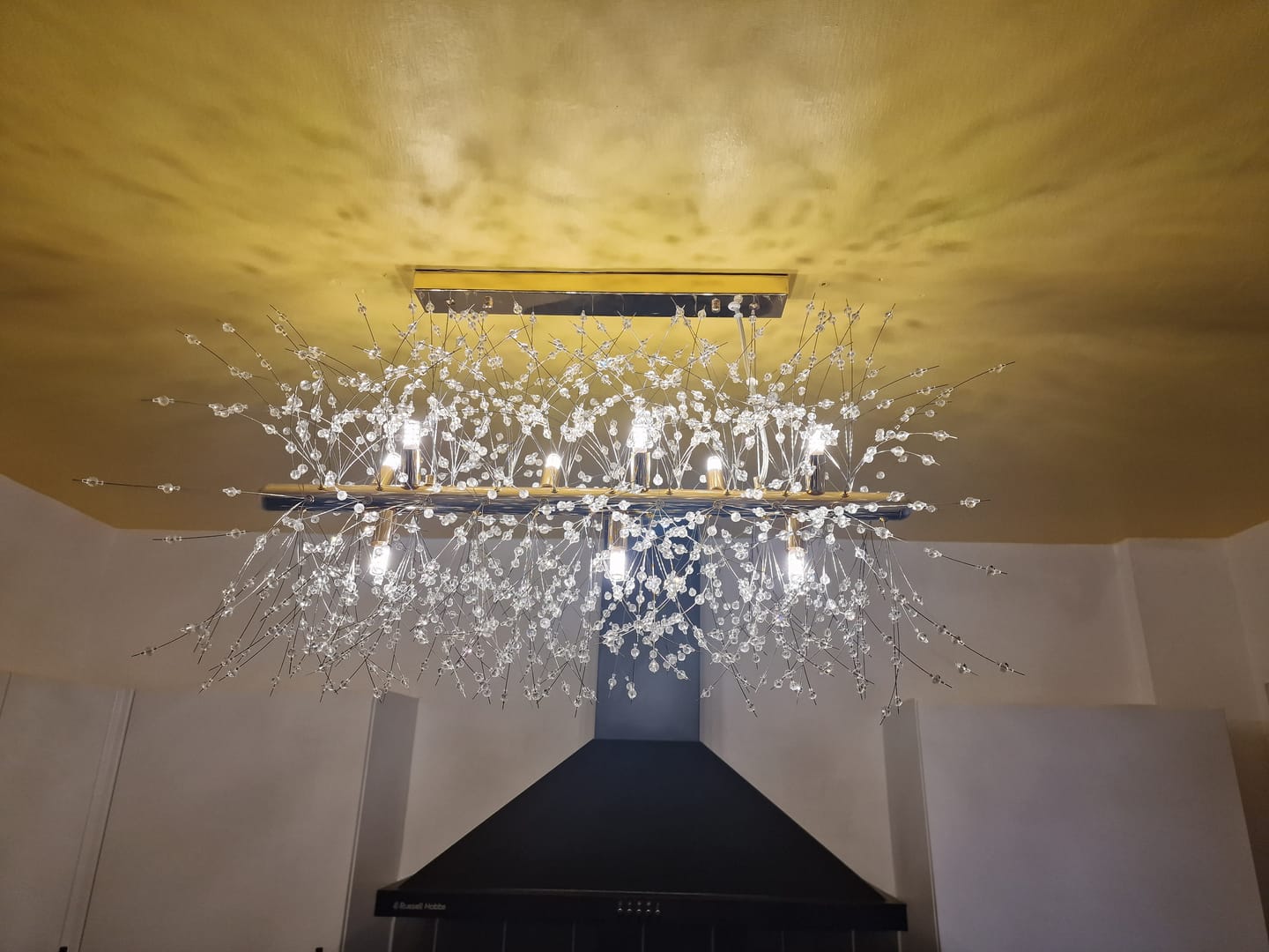 Customer photo review of Modern 9-Light Crystal Chandelier