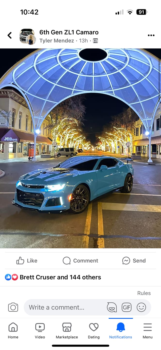 Customer photo review of 2016-2024 Chevy Camaro ZL1 1LE Full Carbon Fiber 1pc Rear Spoiler