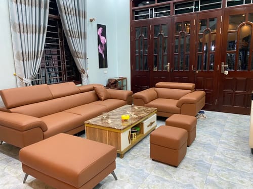 Customer photo review of WESTLIE - Sofa văng da 3 chỗ tựa gật gù