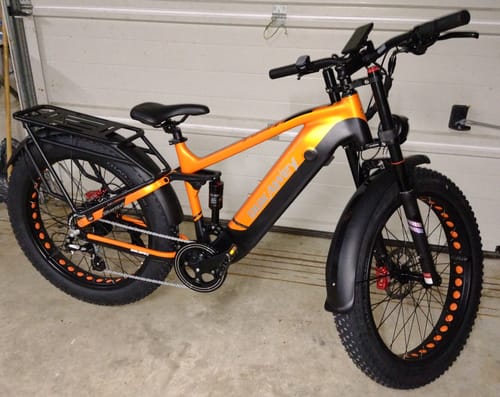 Customer photo review of Dukawey Silvertip8 1000W 26” Fat Bike E-Mountain Bike 52V 20Ah Samsung Battery E-MTB