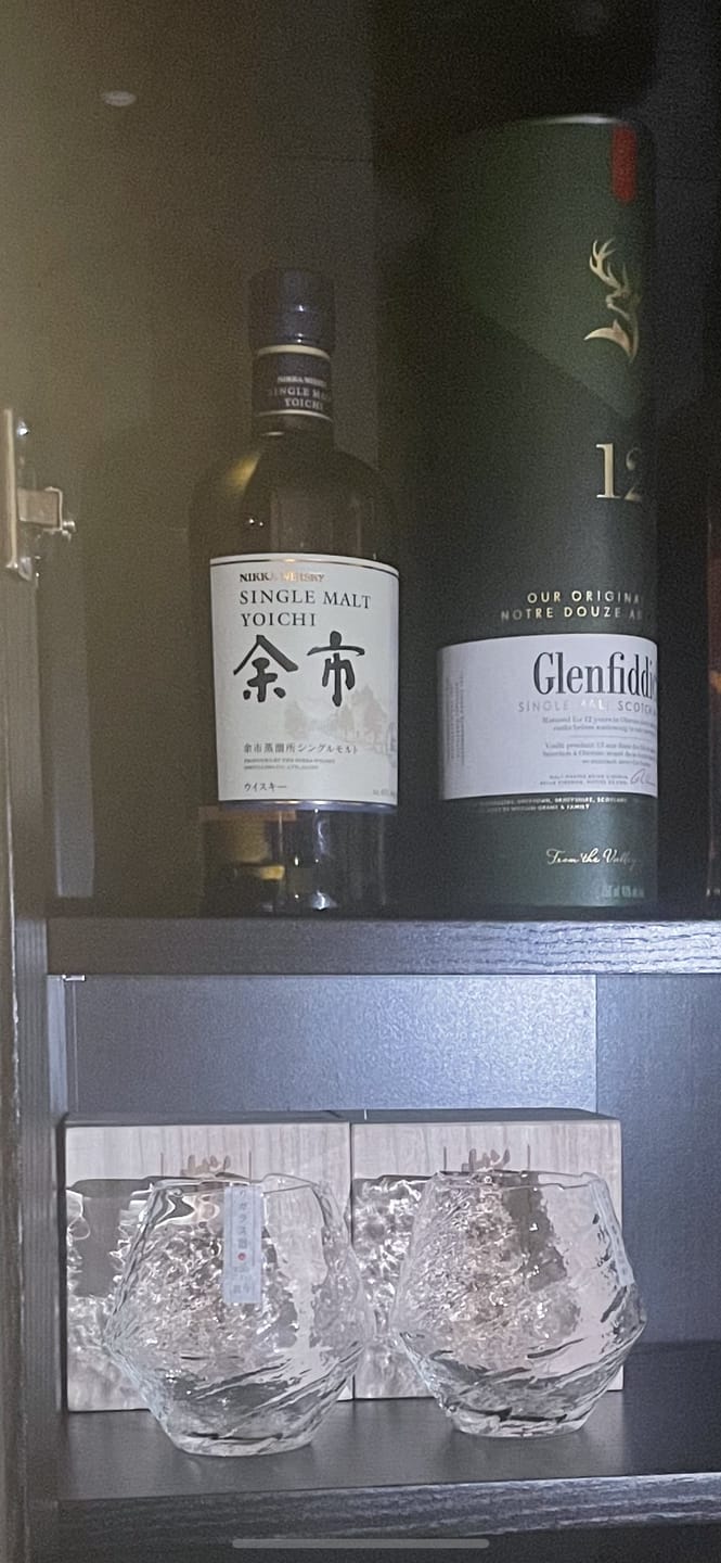 Customer photo review of Suisei - Handmade Japanese EDO Kiriko Whiskey Glass