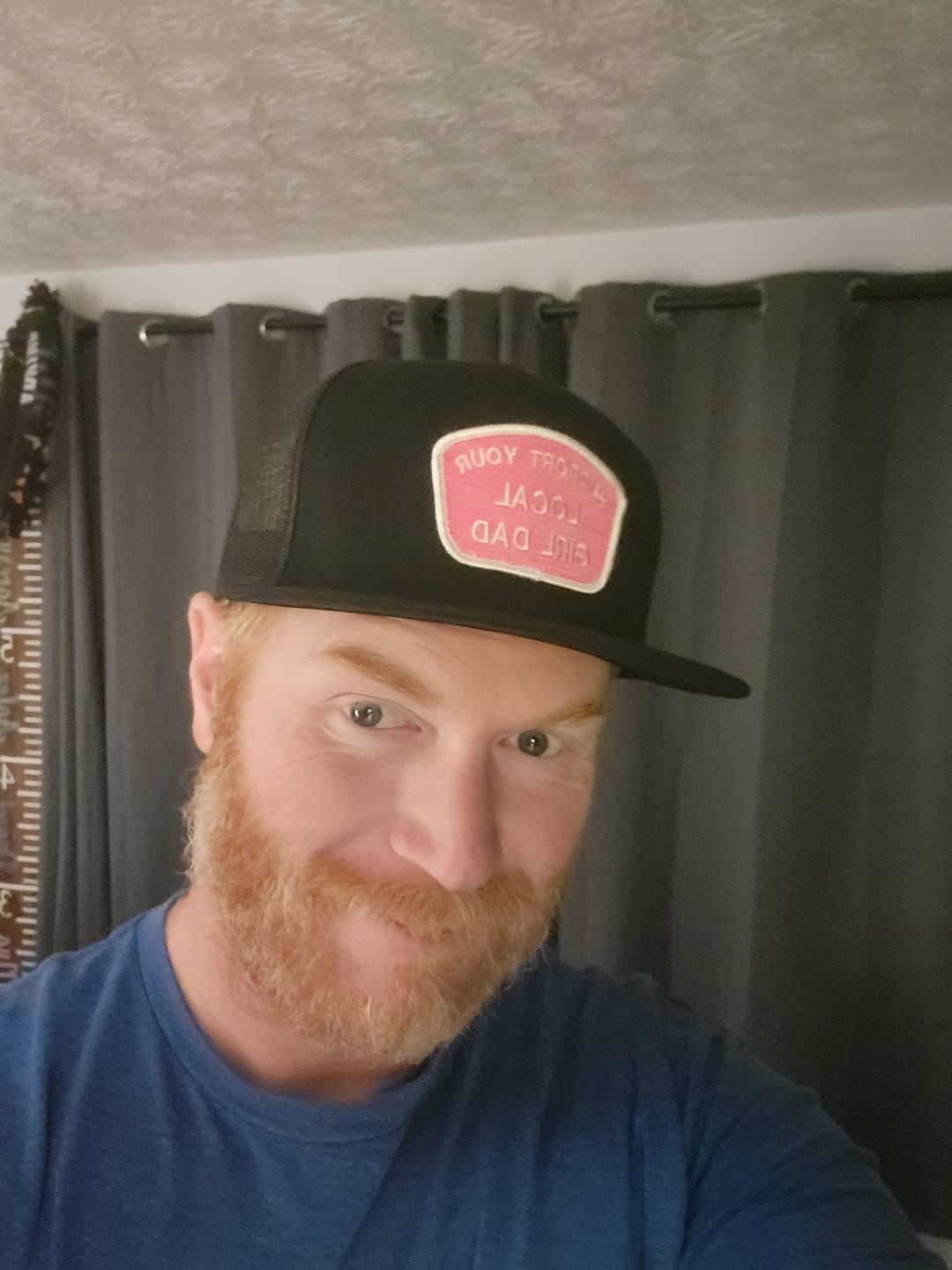 Customer photo review of Support Your Local Girl Dad Flat Bill Trucker