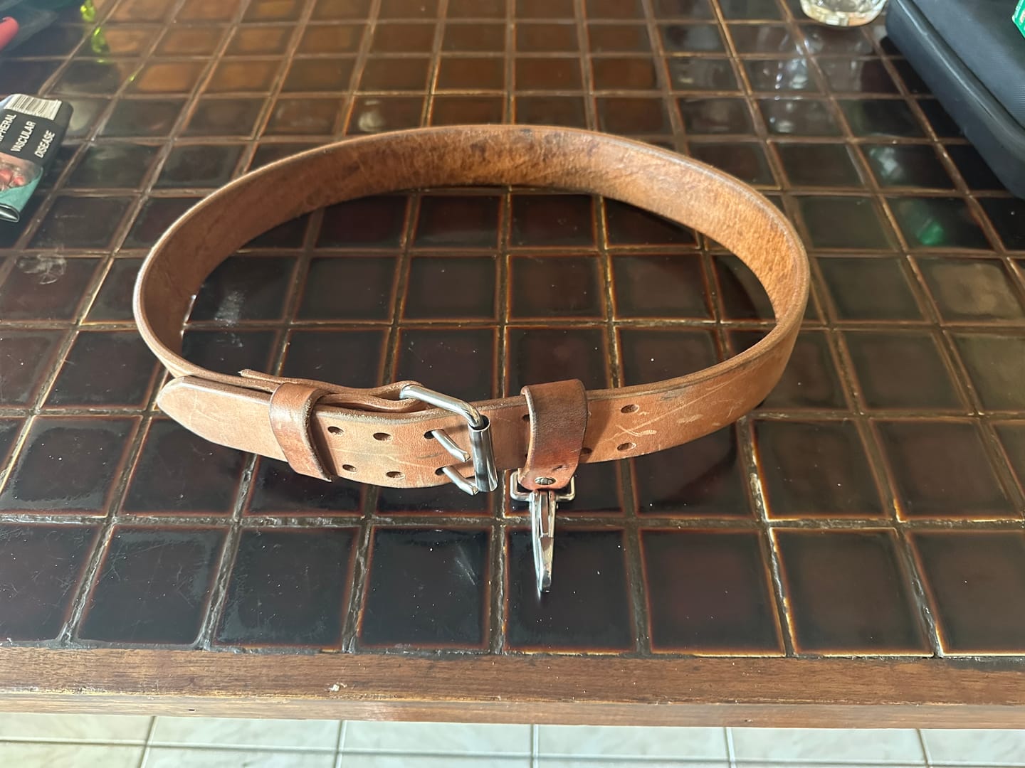 Customer photo review of The Unbreakable Belt - The Original - Old World Tan (Hermann Oak tannery)