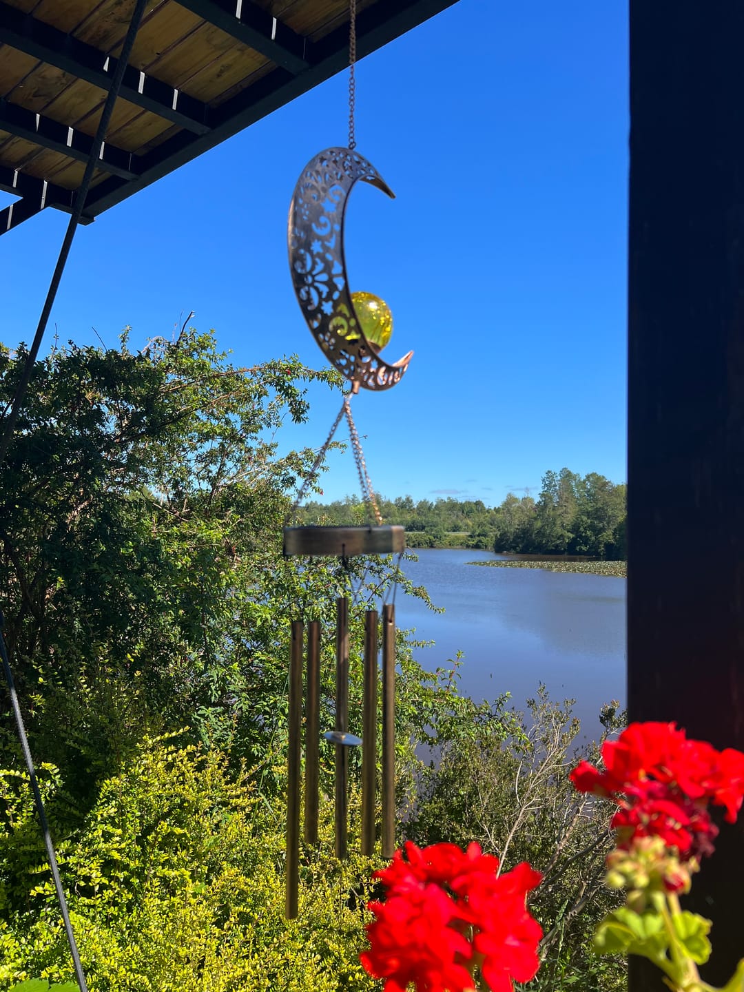 Customer photo review of Colgante de Viento Solar - Largo 1 m Inoxidable IP44 Luz Cálida